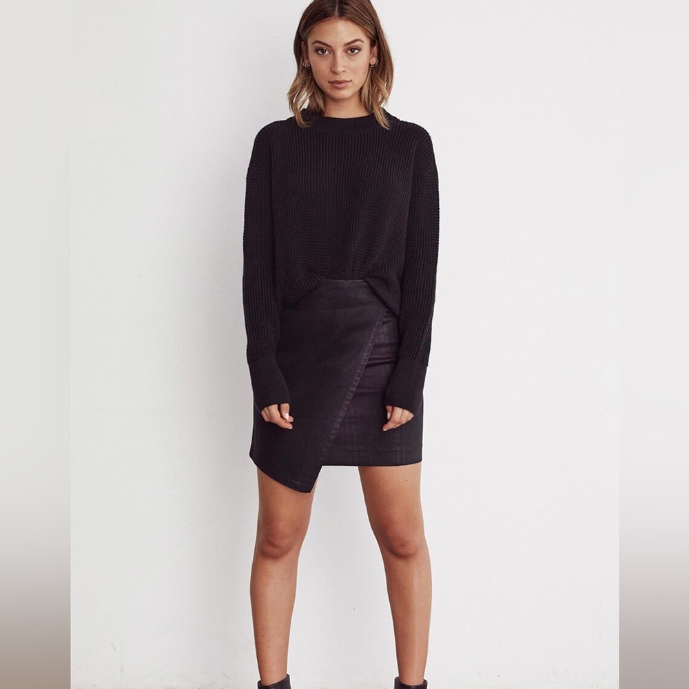 VETTA Cropped Mockneck Sweater XS Black